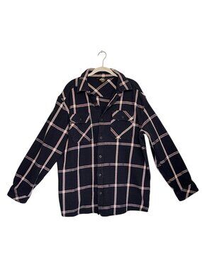 Pacific Trail Heavyweight Plaid Blanket Flannel Shirt Jacket in Blue - Sz XL
